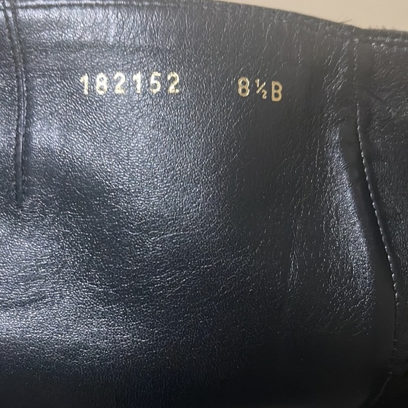 Gucci Stiv Pelle S Cuoio Lifford Nero Black Zip Logo Tall Boots - Picture 8 of 10